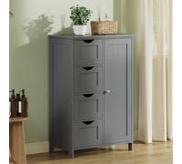 Bathroom Floor Storage Cabinet, Bathroom Storage Unit with 4 Drawers, Dark Grey / 4 Drawers(30 x 55 x 82 cm)