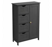 Bathroom Floor Storage Cabinet, Bathroom Storage Unit with 4 Drawers, Ink Black / 4 Drawers(30 x 55 x 82 cm)