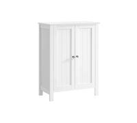 Bathroom Floor Storage Cabinet, Freestanding Storage Cupboard, White