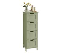 Bathroom Floor Storage Cabinet with 4 Drawers Slate, Laurel Green / 4 Drawers(30W x 82H cm)
