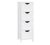 Bathroom Floor Storage Cabinet with 4 Drawers Slate, White / 4 Drawers(30W x 82H cm)