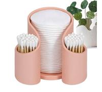 Bathroom Floss Dispenser - Desktop Qtip Holder | Bright Color Bathroom Accessory For Floss And Cotton Swabs, Ideal For Counters, Dressing Tables, And Other Small Spaces Organization