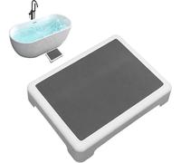 Bathroom Footrest: Rubber feet design with non-slip grip, sturdy load-bearing frame, easy clean hygienic , space-saving compact shape | Step stool for bathroom