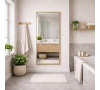 Bathroom Full Length Gold Mirror 150 x 60cm - Large Wall Mounted Aluminium Mirror - Modern Rectangular Portrait or Landscape Mirror
