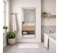 Bathroom Full Length Silver Mirror 150 x 60cm - Large Wall Mounted Aluminium Mirror - Modern Rectangular Portrait or Landscape Mirror