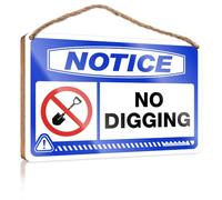 Bathroom Funny Decor Notice No Digging Wooden Sign Bar Signs For Man Cave Cool Stuff For Your Room(15X28CM)