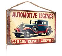 Bathroom Funny Signs Automotive Legends Garage Repair Service Bar Signs For Home Bar Gifts For Work Friends(15X28CM)