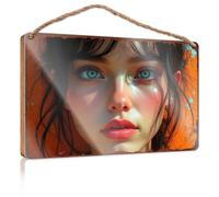 Bathroom Funny Signs Sunlit Reflections: A Digital Portrait Of Serenity And Light Wooded Sign Farmhouse Decor For The Home Door Sign For Bedroom(15X28CM)