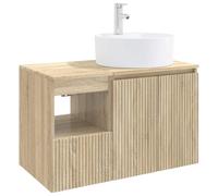 Bathroom Furniture Set 2 pcs Engineered Wood Vanity Cabinet Washbasin Set vidaX