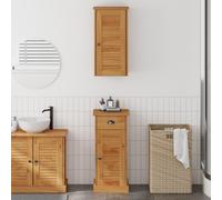 Bathroom Furniture Set with Drawer with Shelf with Storage with Door 2 pcs Brown and Honey brown Berkfield Home Brown One Size