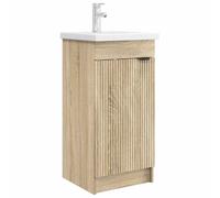 Bathroom Furniture with Shelf with Storage Engineered Wood Modern Set vidaXL