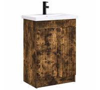 Bathroom Furniture with Shelf with Storage Engineered Wood Set Modern vidaXL