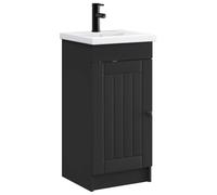 Bathroom Furniture with Shelf with Storage Engineered Wood Set Modern vidaXL