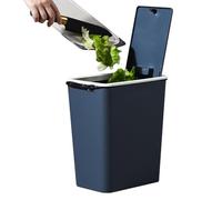 Bathroom Garbage Can - Bathroom Garbage Can With Lid 13L, Trash Cans For Kitchen | Recycling Bin With Press Top Slim Modern 13L For Indoor Kitchen Bedroom Living Room | For Bedroom, Office