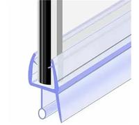 Bathroom Glass Door Seal Strip, Clear Shower Screen Seal Strip 2 Pcs Transparent Rubber 6-12mm Strip(C 2pcs X50cm,6mm)