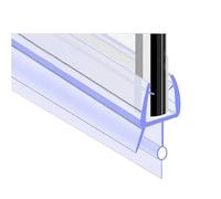 Bathroom Glass Door Seal Strip, Shower Screen Seal Strip 5m 10pcs Transparent 12-23mm Water Deflector for 4-6mm Glass(14mm)