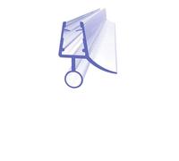 Bathroom Glass Door Seal Strip, Shower Screen Seal Strip Water Deflector 8 Pack PVC Rubber 6/8/10/12mm(8mm)