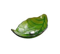 Bathroom Glass Vessel Sinks Geometry Countertop Basin Bowl Combo Leaf-Shaped Design Artistic Vessel Sink Waterfall Mixer Faucet Pop-up Drain Set Deck Mounted Interesting