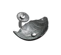 Bathroom Glass Vessel Sinks Geometry Countertop Basin Bowl Combo Leaf-Shaped Design Artistic Vessel Sink Waterfall Mixer Faucet Pop-up Drain Set Deck Mounted Interesting