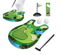 Bathroom Golf Game, Mini Indoor Putting Training Set, Extra-Compact Size for Home Office Restroom Use, Premium Durable Material, Fun Novelty Gag Gift & Entertaining Golf Practice Purpose