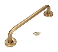 Bathroom Grab Bar for Elderly, Disabled, Seniors - 400 mm Gold Safety Handrail with Fixings - Powder Coated Steel Anti-Slip Mobility Support Handle for Shower, Bath, Toilet, Stairs, Home, Care