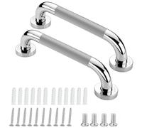 Bathroom Grab Bar Rail, 304 Stainless Steel Anti-Slip Safety Handrail for Elderly & Disabled - Sturdy Grab Rails for Bathroom, Shower, Toilet, Bedroom, Kitchen, Steps (30CM 2PCS)