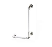 Bathroom Grab Bar Safety Support Rail, Multifunctional L-Shaped Wall Mounted Bar, Made of Durable Stainless Steel Construction and Nylon Outer Tube, Accessible Handrail for
