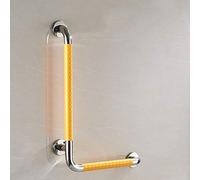 Bathroom Grab Bar Safety Support Rail, Multifunctional L-Shaped Wall Mounted Bar, Made of Durable Stainless Steel Construction and Nylon Outer Tube, Accessible Handrail for