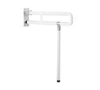 Bathroom Grab Bar, U-Shaped Armrest Wall-Mounted Straight Towel Rack for Bathtub Toilet Stainless Steel Safety Handle Anti-Slip Bar(White,60cm)