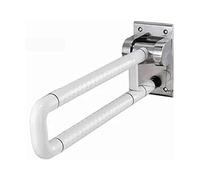 Bathroom Grab Bars, Elderly Safety Folding Handrail Stainless Steel Non-Slip Handicapped Anti-Slip Bar(White)
