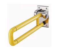 Bathroom Grab Bars, Elderly Safety Folding Handrail Stainless Steel Non-Slip Handicapped Anti-Slip Bar(Yellow)