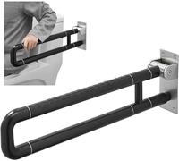 Bathroom Grab Rails，Support Handles for Shower Foldable Flip Up Toilet Bars for Seniors Rails Aid Assist Rail Wall Mounted for Pregnant Bariatric(60cm)
