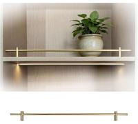 Bathroom Guard Railing for Shelves Brass Tipping Rail for Office Desks Kitchen Cabinets & Bookcases 27in/68.6cm1 Piece Safety Barrier