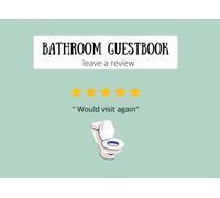 Bathroom Guestbook with review stars, funny house warming gift, present, newly weds, birthday present, christmas