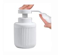Bathroom Hand Soap Dispenser Foam Hand Resin Refillable Foaming Soap Bottle with White Pump for Bathroom Kitchen New Home Essentials(White-2)