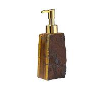 Bathroom Hand Soap Dispenser Soap Dispenser With Stainless Steel Pump 0.84 Oz-1.1 Oz Crystal For Kitchen Bathroom New Home Essentials(Tiger Eye)