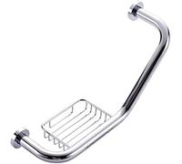 Bathroom Handrail, Brass Polished Chrome with Soap Box Disabled Elderly Child Shower Room Bathroom Bathroom Handle