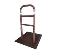 Bathroom Handrails,Stand Assist Grab Bar,Toilet Safety Rail with Floor Support,Height Adjustable Suitable for Other Relied On Persons(Brown)