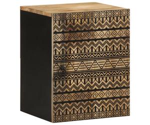 Bathroom Hanging Cabinet Wall Mounted Black Solid Wood Mango vidaXL