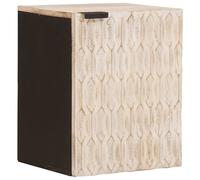 vidaXL Bathroom Hanging Cabinet Brown 38 x 33 x 48 cm Solid Mango Wood, Elegant Bathroom Storage, Rectangular Wall-Mounted Cabinet, Modern Furniture, Durable Compact Unit for Organizing Essentials