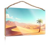 Bathroom Hanging Decor A Lone Palm Tree Stands Amidst Vast Desert Sands Fall Decorations for Home Farmhouse Teen Room Deco(23X35CM)