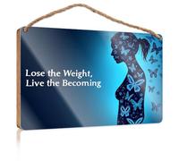 Bathroom Hanging Decor Lose Weight, Live Becoming. Camper Decor Fall Porch Decor(15X28CM)