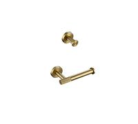 Bathroom Hardware Accessories Set Brushed Gold Knurled Brass Kit Towel Bar Ring Robe Hook Paper Holder Towel Ring Toilet Brush,H,PH