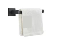 Bathroom Hardware Black Robe Hook Towel Rail Bar Rack Shelf Hanger Tissue Toilet Roll Paper Holder Wall Accessories for Home(Black)