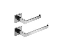 Bathroom Hardware Set,2-Pieces Brushed Accessories 304 Stainless Steel Wall Mounted Bathroom Hardware 2-Piece Set Towel Rack and Toilet Paper Holder YIGUANXIN