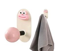 Bathroom Hooks, Decorative Towel Wall, Holder Heavy Duty, Removable Hanger No Drill, Cartoon Storage Rack for Coat, Dress, Hats, Authentic Stylish Design, Easy Organization