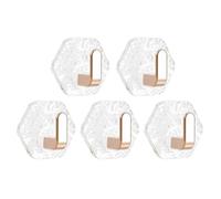 Bathroom Hooks for Towels - 5x Adhesive Shower Hooks | Sticky Appointment Without Drilling | Gust for Clothes Without Drilling for Apartment For, Living Dormitory, Kitchen, Storage A Bo