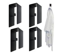 Bathroom Hooks for Towels, Adhesive Wall Coat Hooks for Robe - Towel Rail for Bathroom | for Shower Door, Kitchen, Coat, Dress, Loofah, Fabric, Key, RV, Apartment