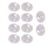 Bathroom Hooks for Wall - 4cm Clear Suction Cup Hangers, Resin Wall Hooks, Strong Hold Design and 1kg Load Capacity | Space Saving Hooks for Kitchen, Living Room, Entryway, B