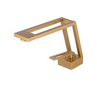 Bathroom Hot and Cold Faucets Modern Contemporary Creative Design Sink Faucet Single Handle 1 Hole Solid Brass Vanity Sink Water Tap Lavatory Mixer Basin Taps,Gold